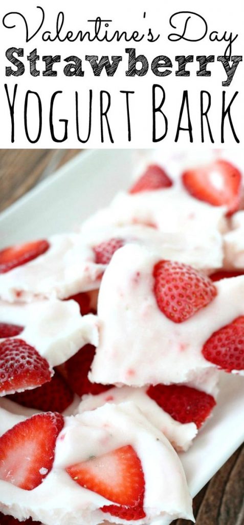 15+ Valentine's Day Eats & Treats strawberry yoghurt bark momooze.com online magazine for moms