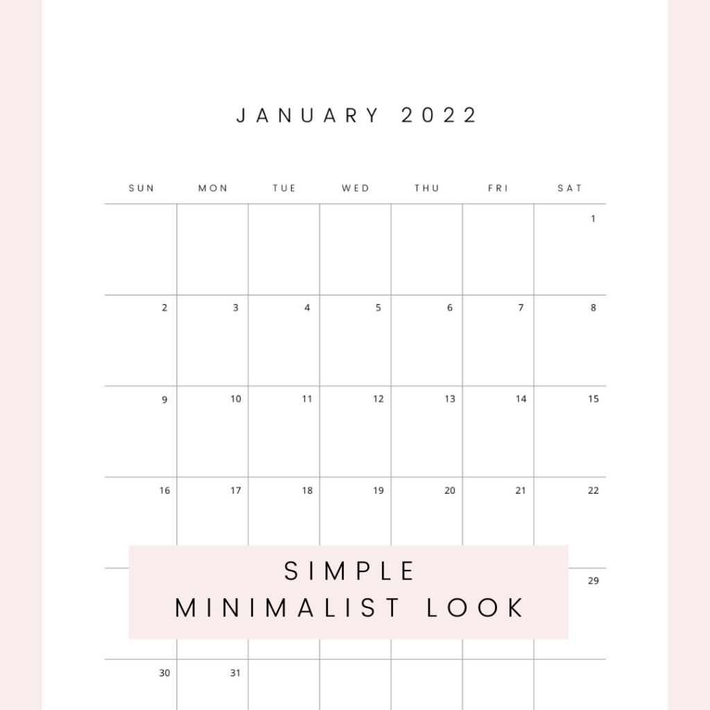2022 calendar printable free