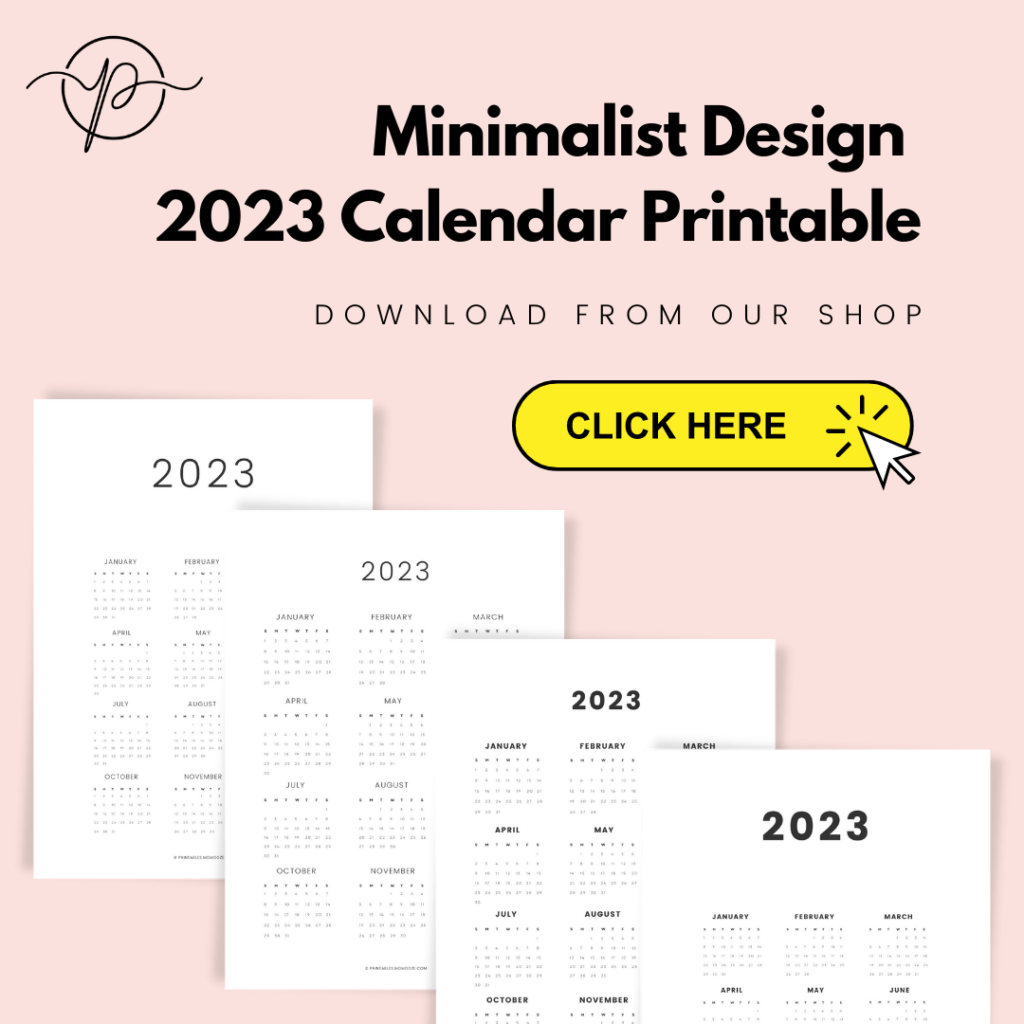 2023 calendar printable free year at glance 2023 calendar template