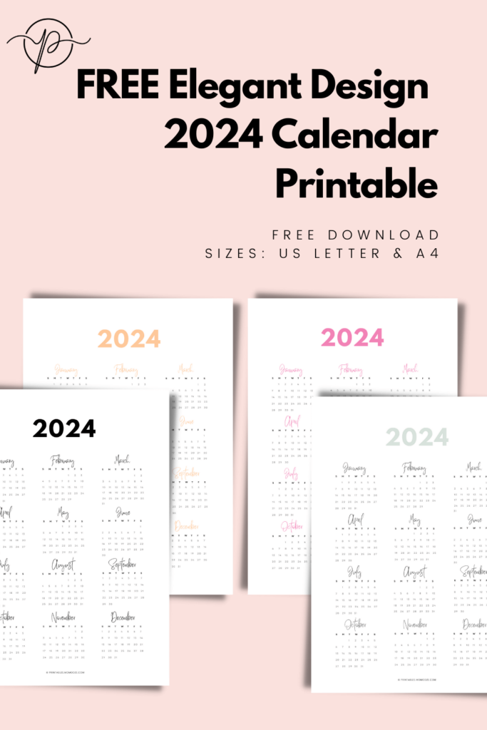 Yearly Calendar 2024 Printable 
