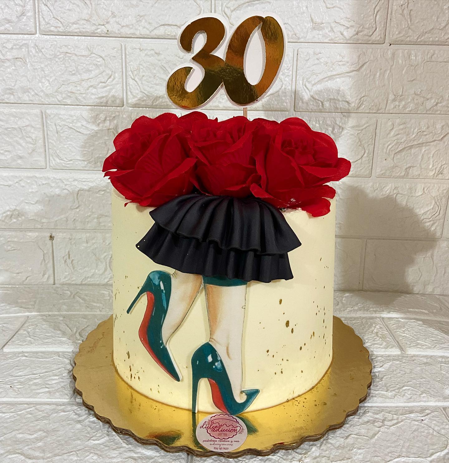 30th Birthday Cake. - Decorated Cake by Karen's Cakes And - CakesDecor
