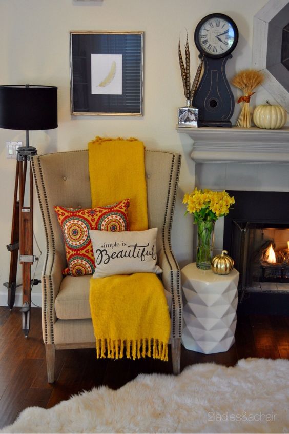 33 Fall Decor Ideas for Cozy Living Room 25
