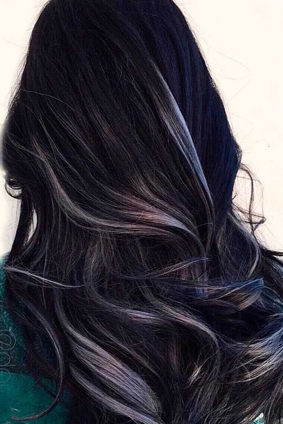 30 Gorgeous Grey and Silver Highlights on Black Hair 2022 Updated   Tattooed Martha