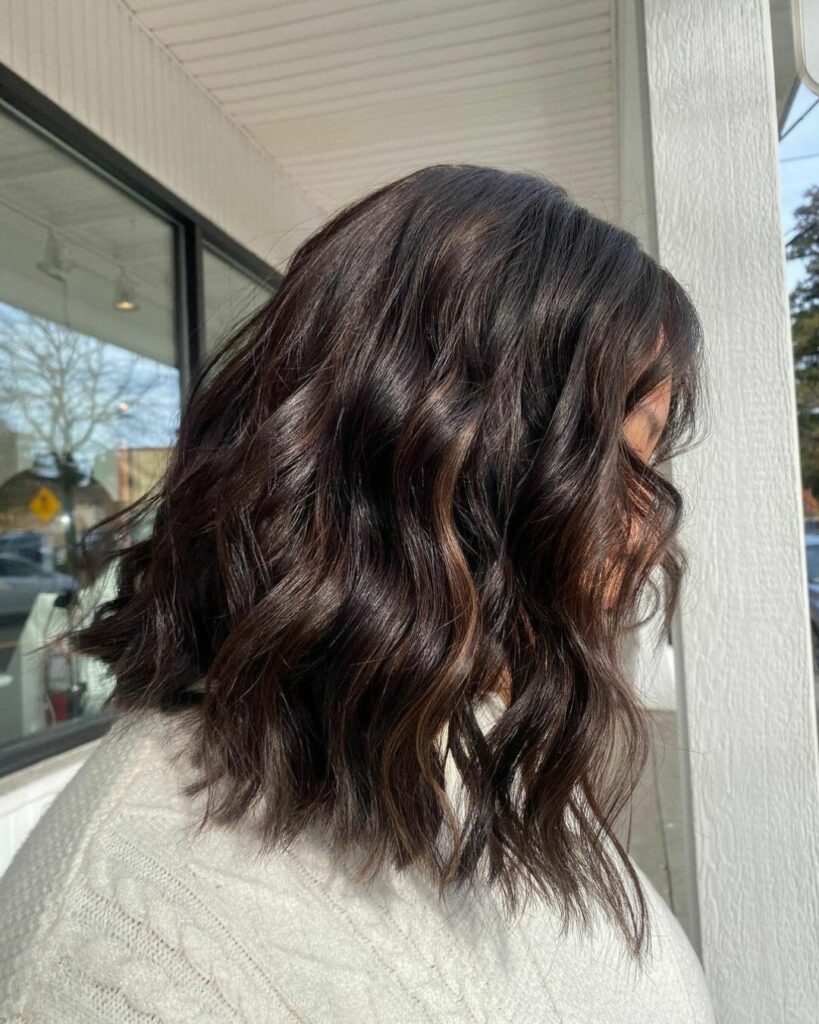 Chocolate Hair Color With Caramel Highlights