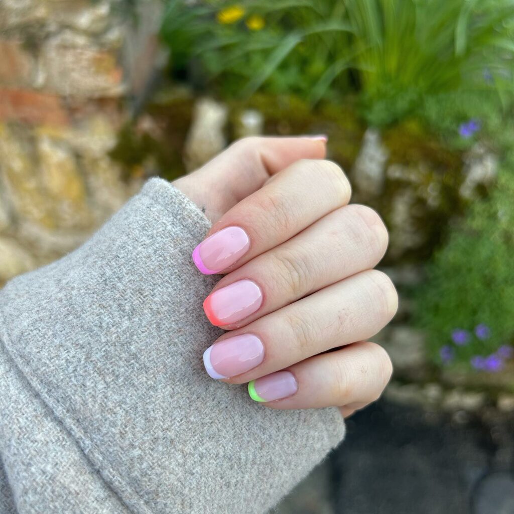 cute french tip nails