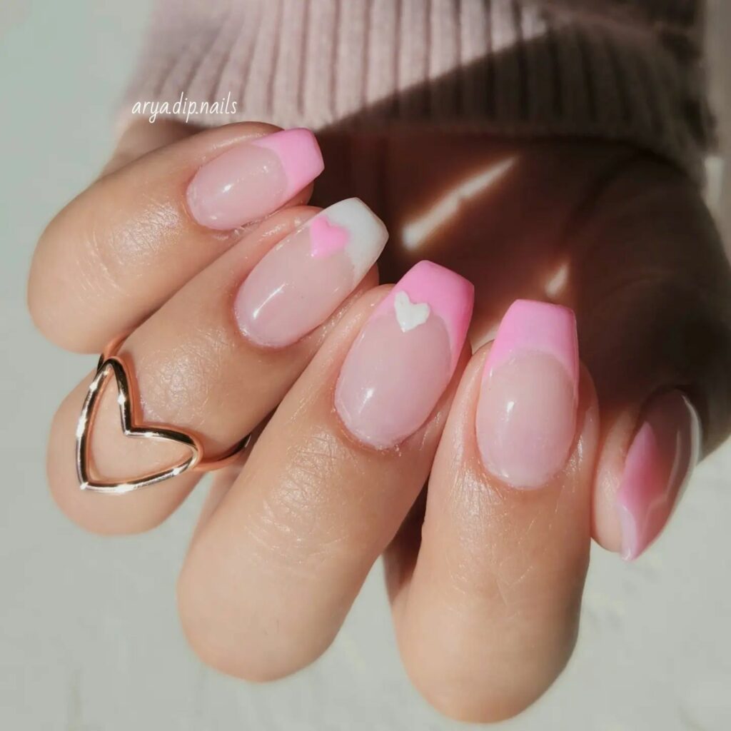 cute french tip nails