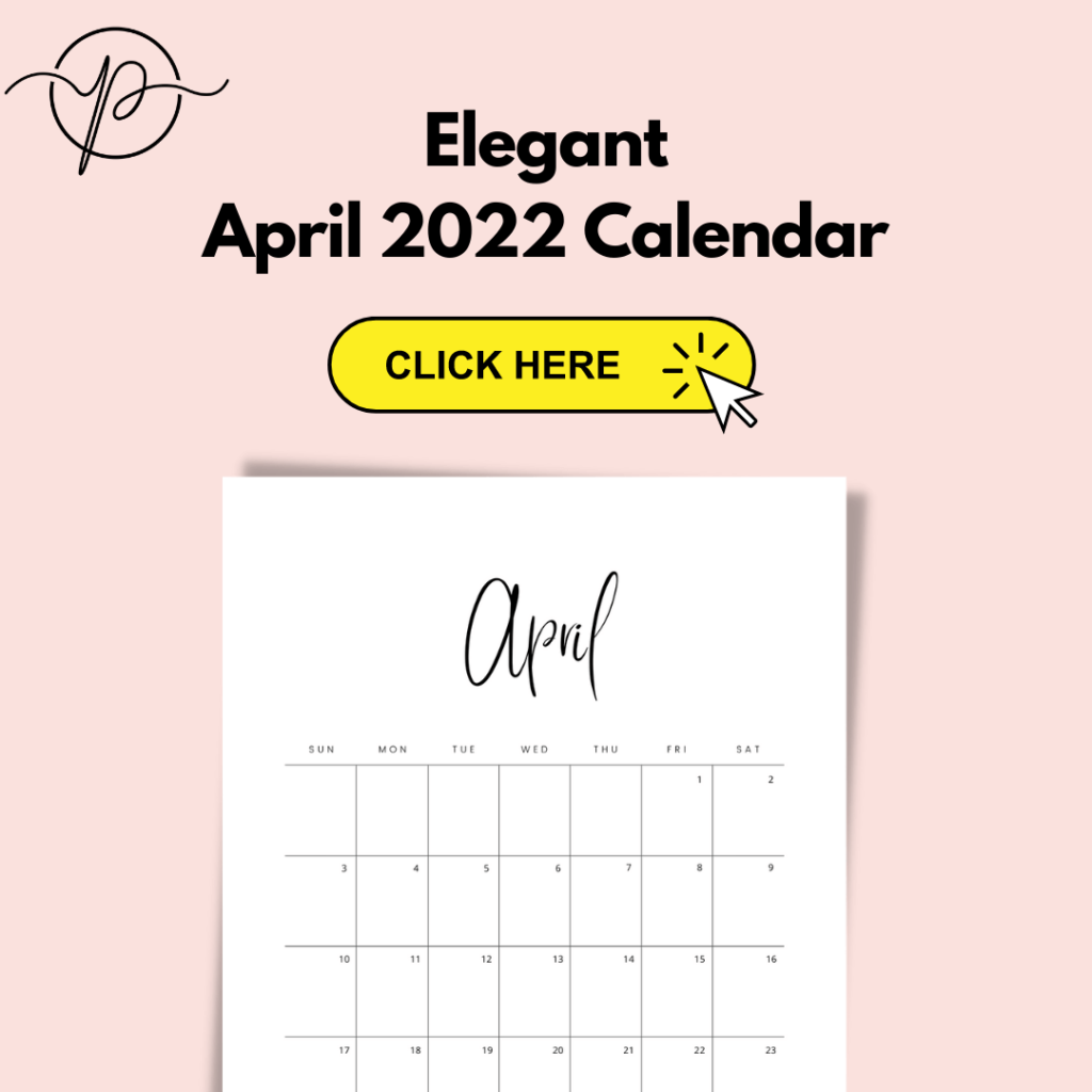 april 2022 calendar printable free