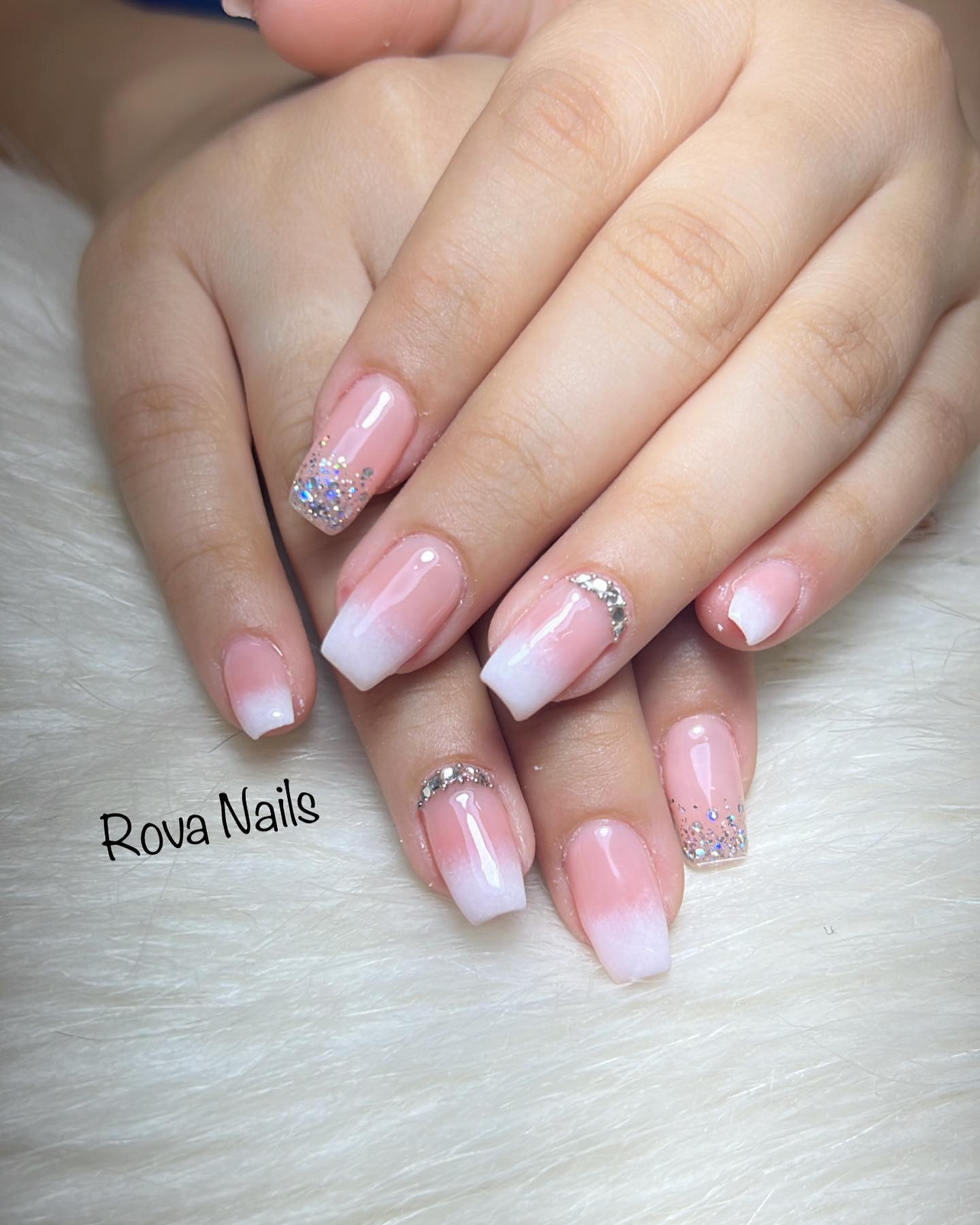 Get your sparkle on with a glitter French manicure | Get your sparkle on  with a glitter French manicure | By MetDaan Nails | Trendiest new twist on  classic French nails glitter