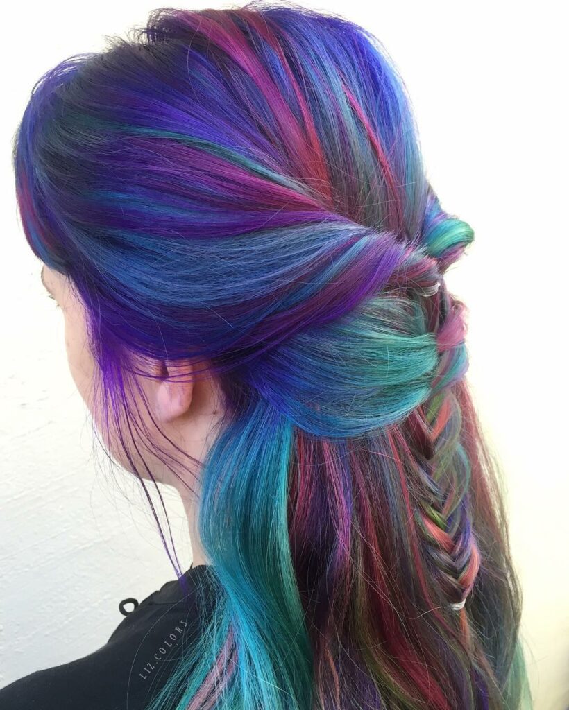 Peacock Hair Color Highlights