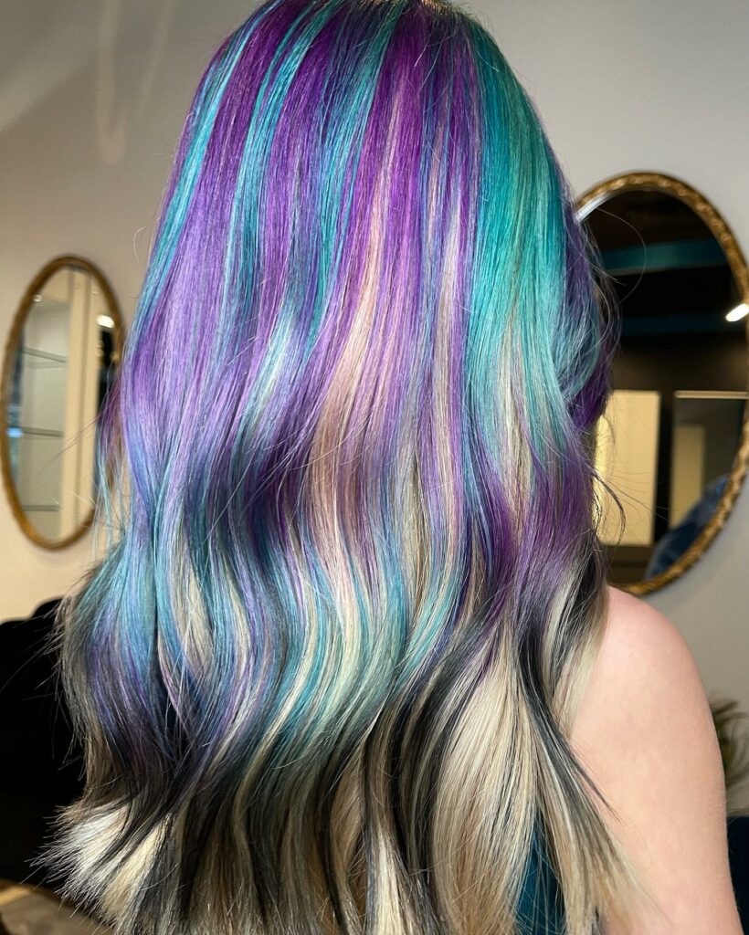 Peacock Hair Color Highlights