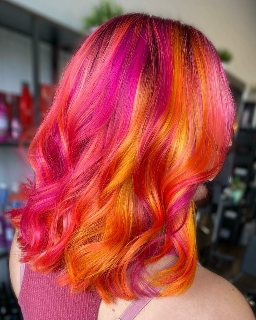 Pink and Yellow Hair