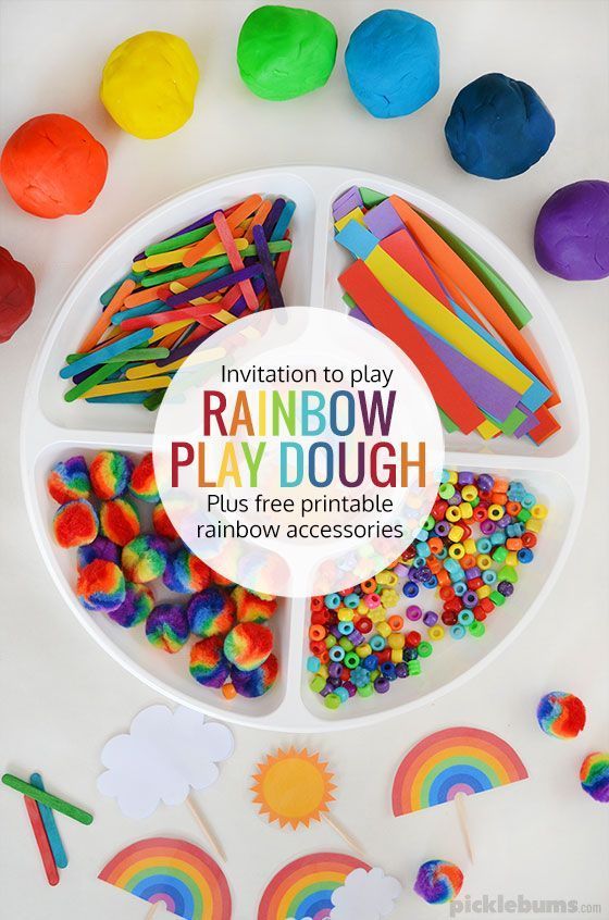 Playdough Ideas for Kids rainbow