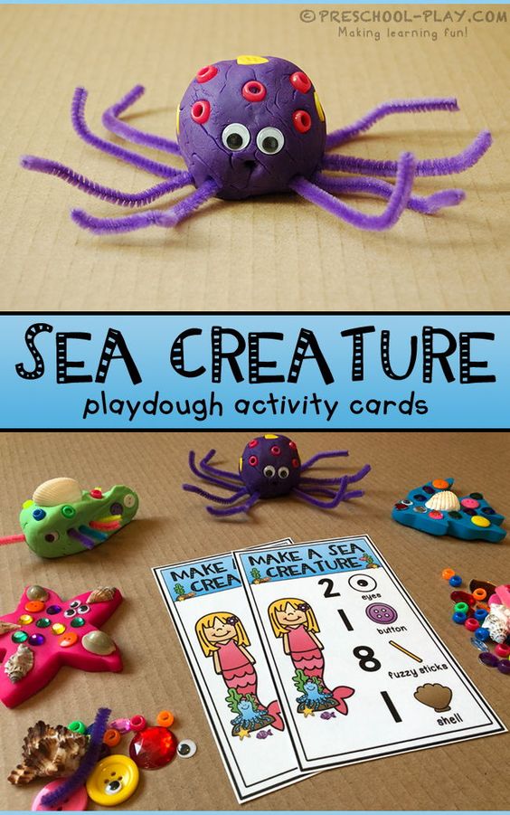Playdough Ideas for Kids sea creature