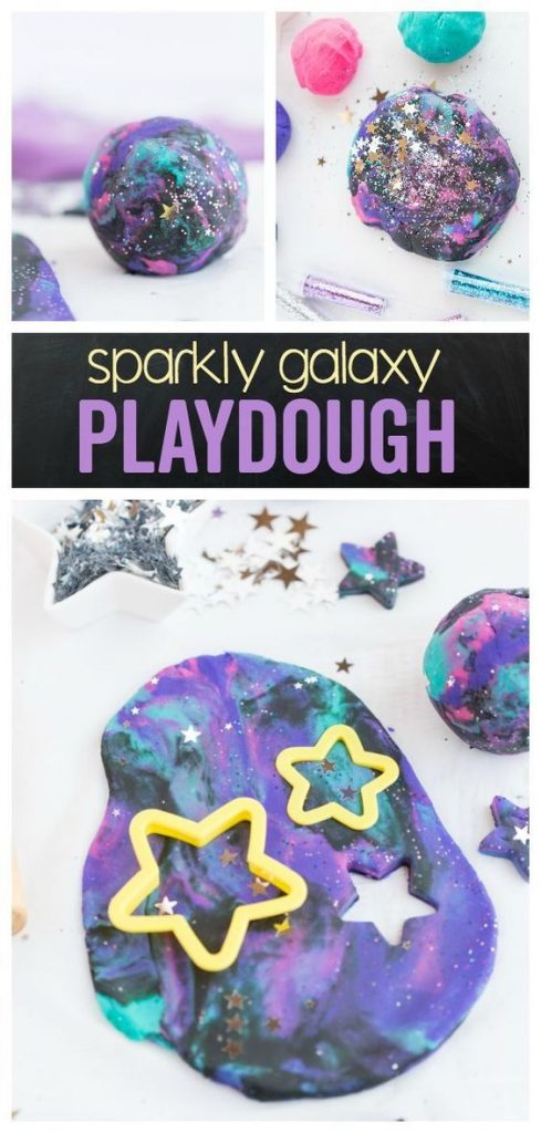 Playdough Ideas for kids galaxy