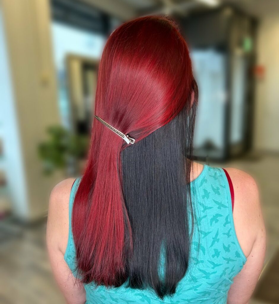Red Hair with Black Ends