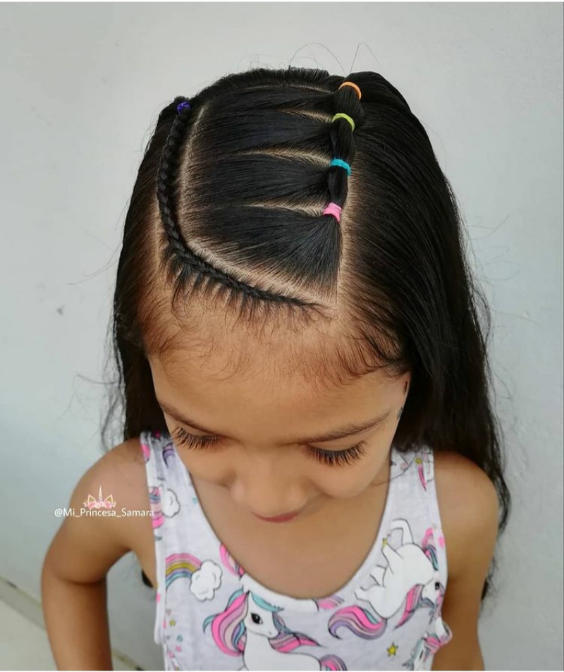 Pretty Criss Cross Rubber Band Hairstyles