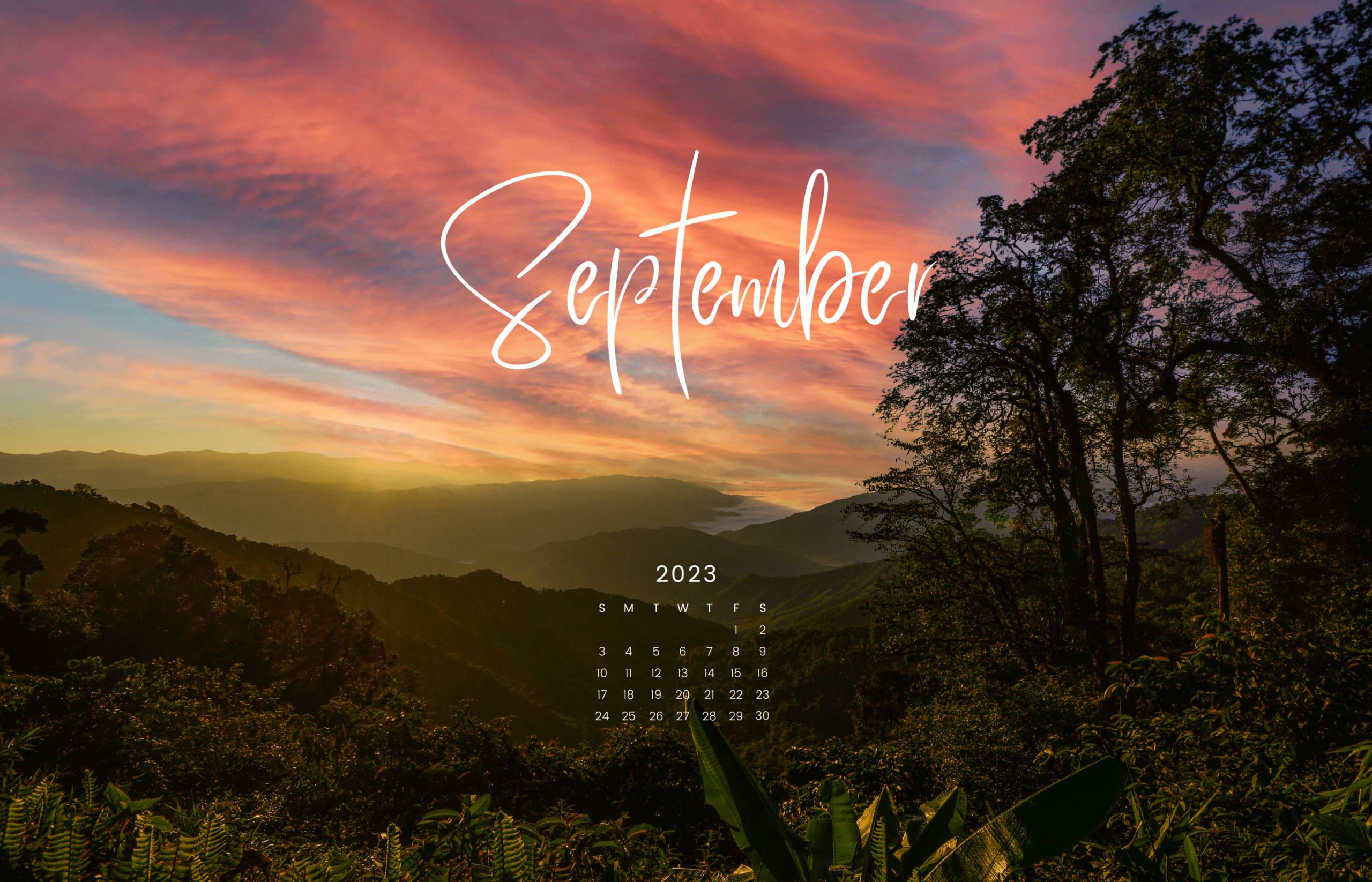 September 2021 wallpapers  35 FREE calendars for desktop and phones