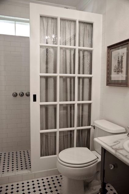 bathroom shower curtain alternative