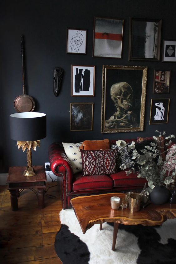 black and gold living room 23