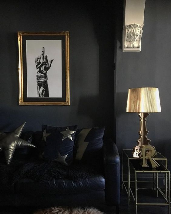 black and gold living room 25