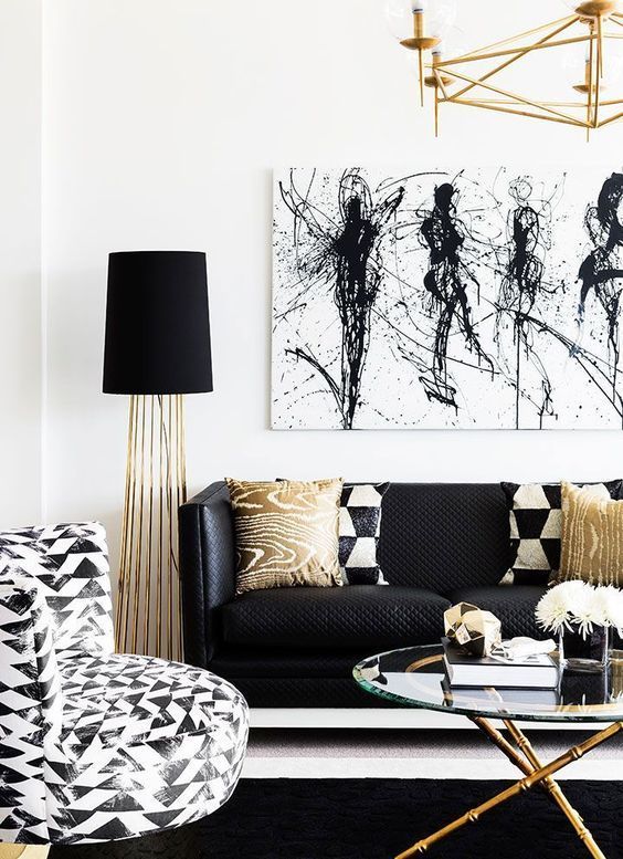 black and gold living room 4
