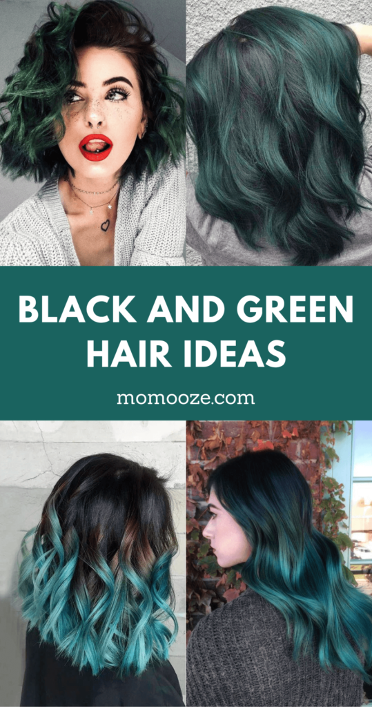 black and green hair color ideas