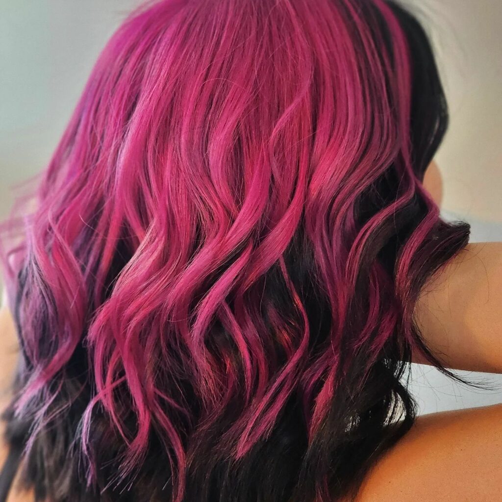 Black and Pink Hair 