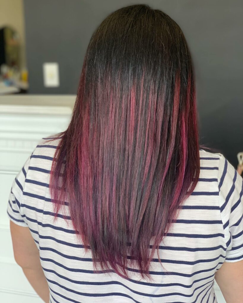 Black and Pink Hair 