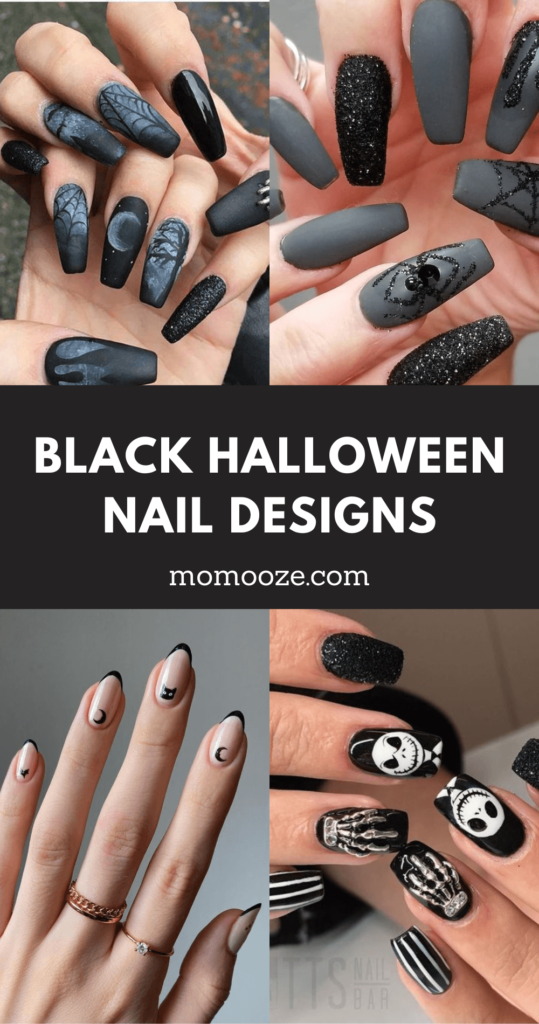 black halloween nails ideas 