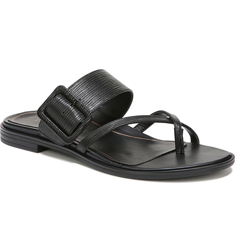 black slide sandal