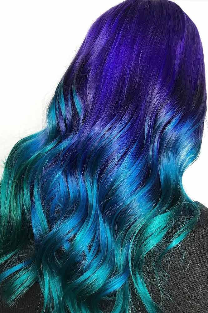 Blue and Green Hair Color