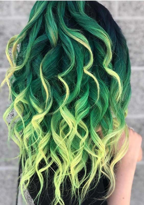 light green hair