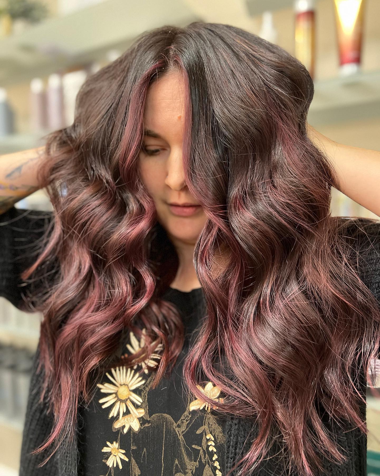 Brown Hair With Pink Highlights  How To Get The Ontrend Look