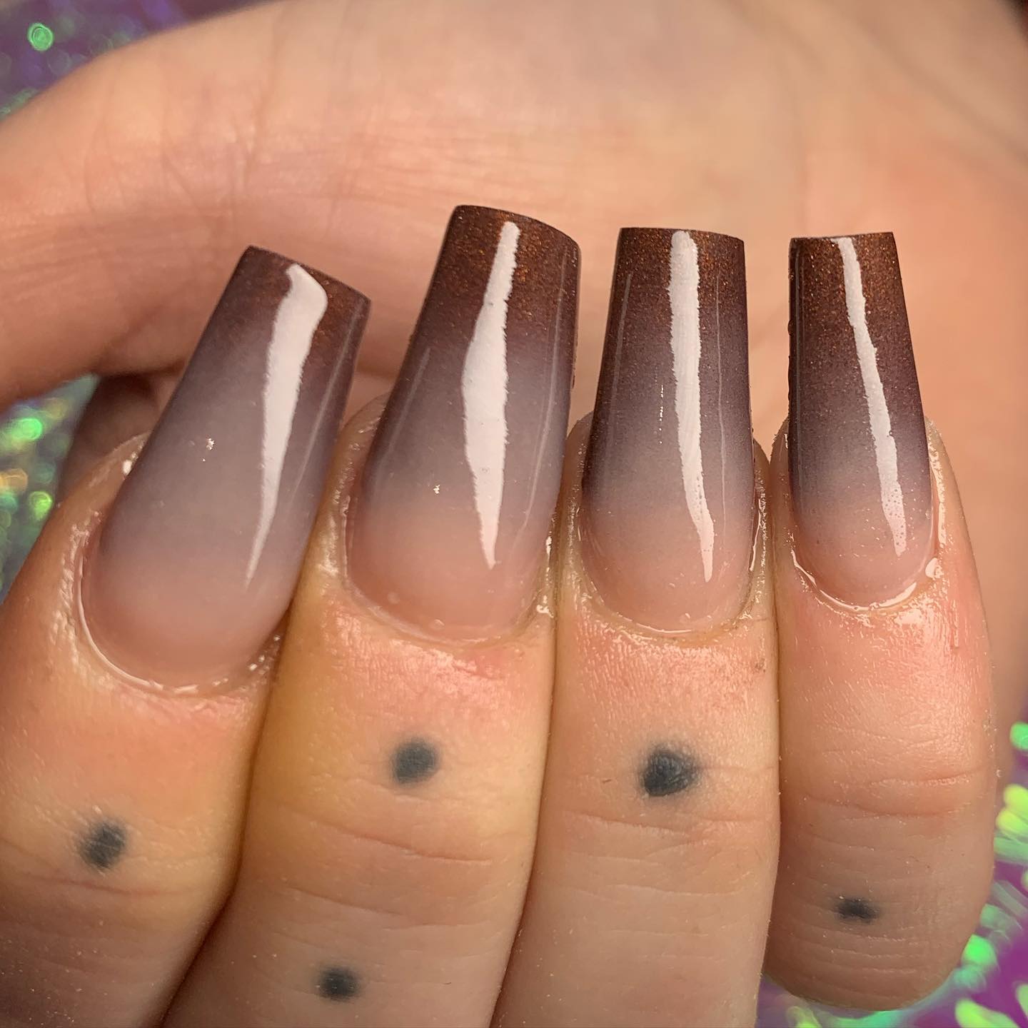 brown ombre nails