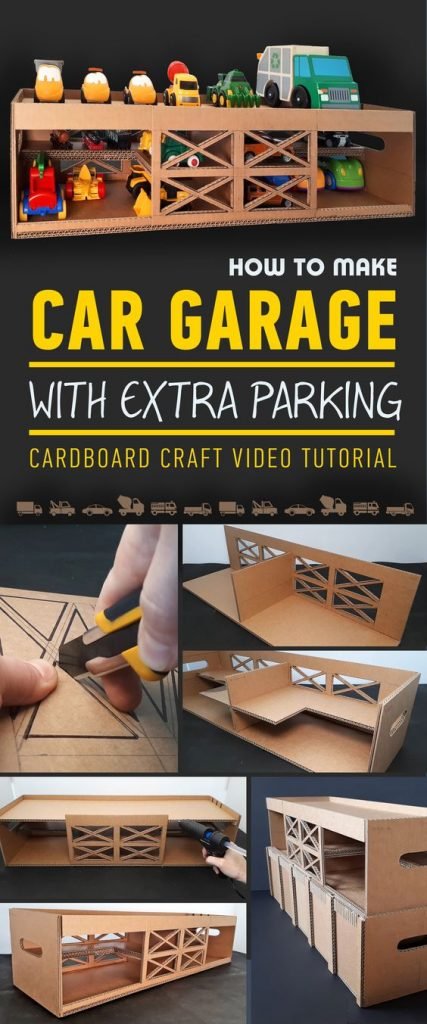 cardboard car garage