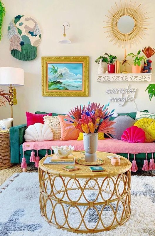 Colorful Boho Living Room