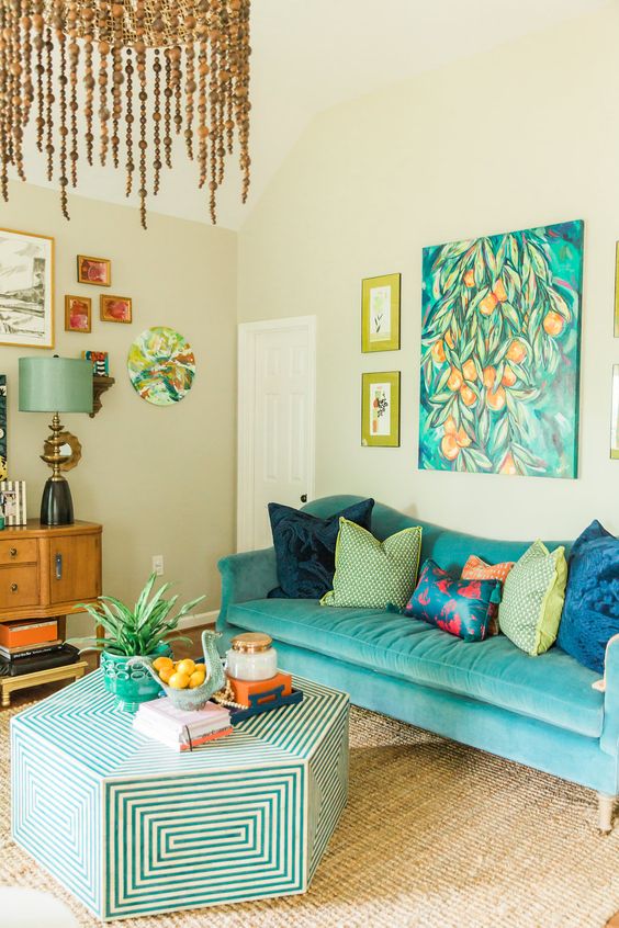 Colorful Boho Living Room