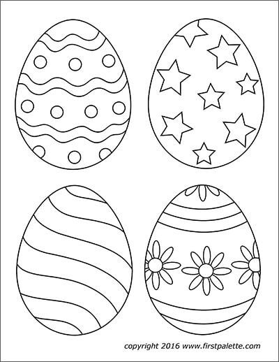Colourful Easter Egg Printable