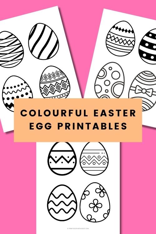 colourful easter egg printables