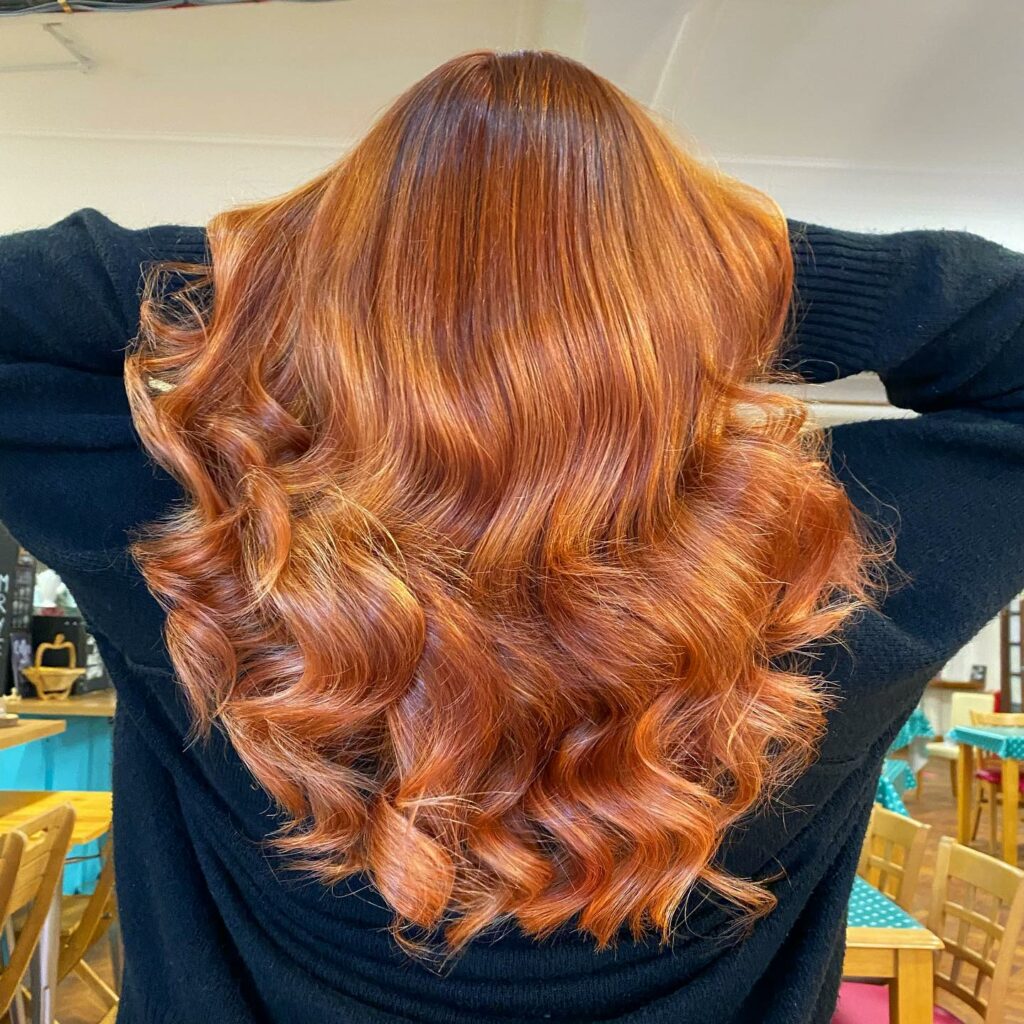 Copper and Blonde Balayage 