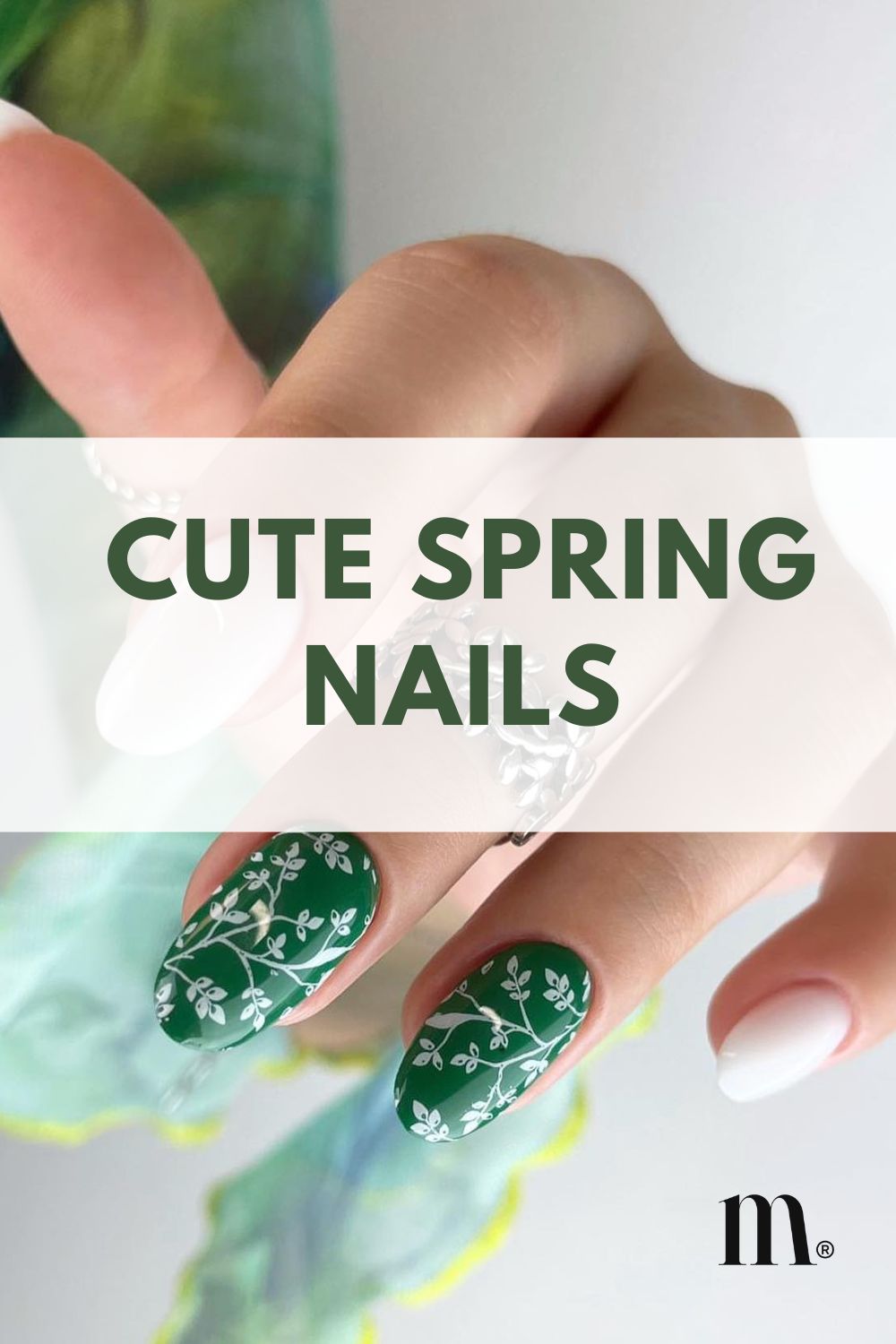 pinterst image for an article about spring  nails