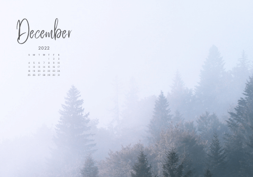 December 2022 Wallpaper Calendar