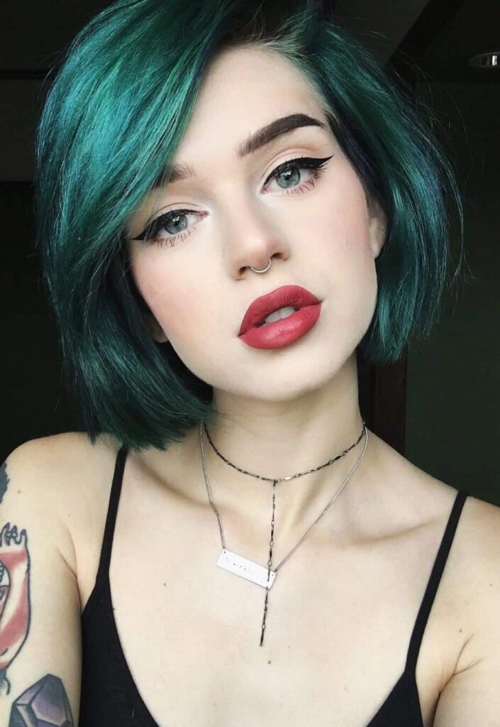 emerald green hair inspiration