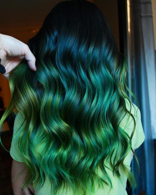 forest green hair color ideas