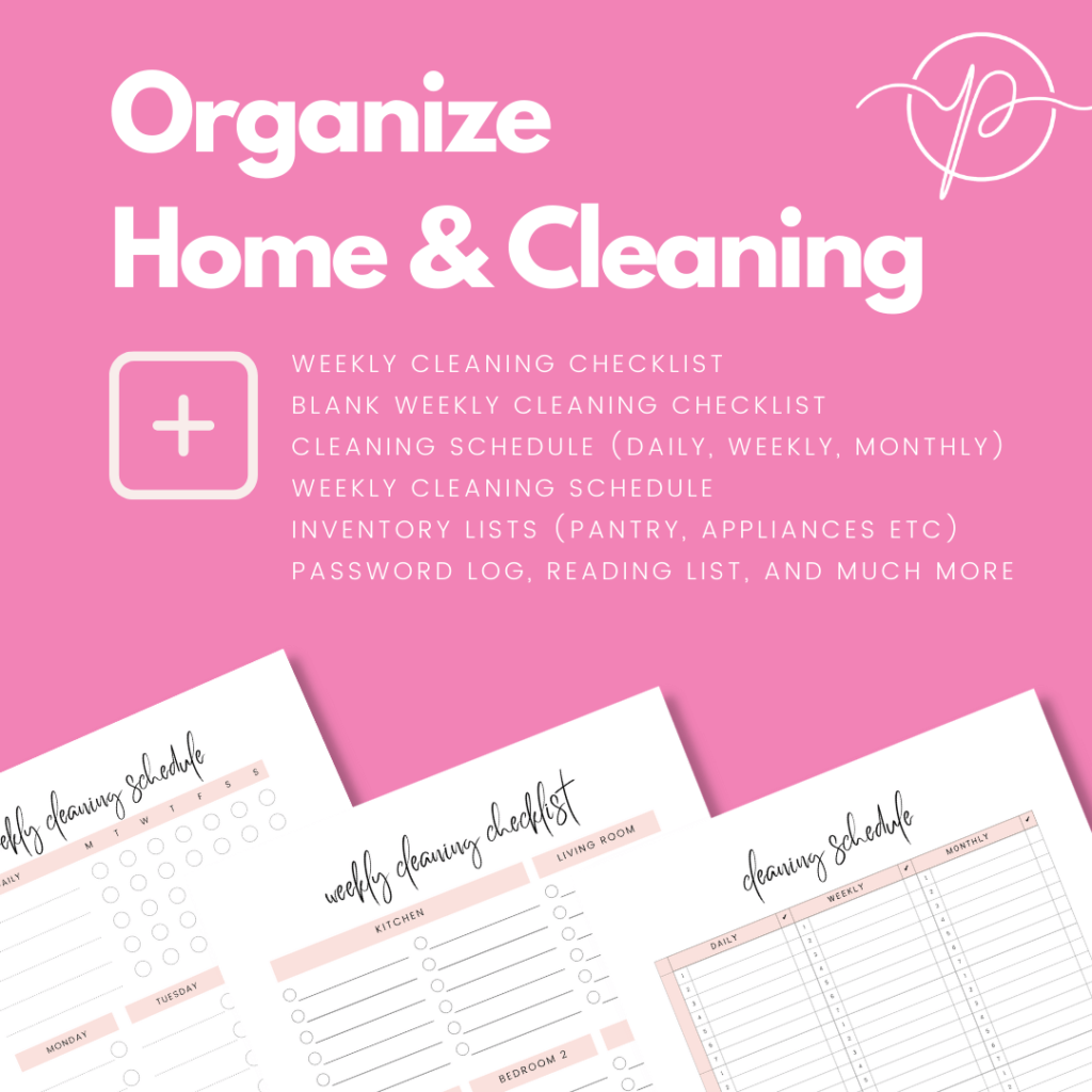 home organizing bundle printables
