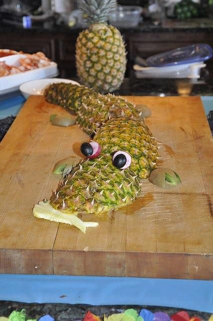 getting creative with fruits and vegetables pineapple crocodile momooze.com picturesque playground for moms