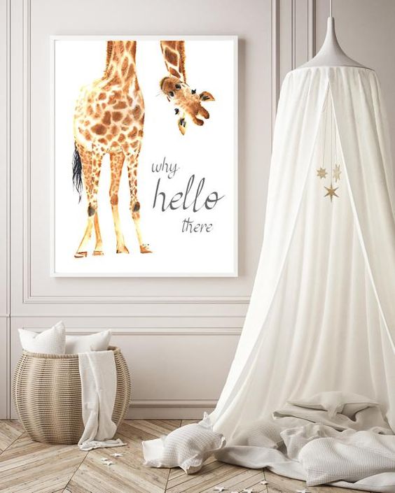 giraffe nursery boy girl theme 1