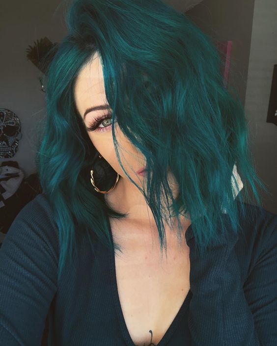 Dark Green Hair