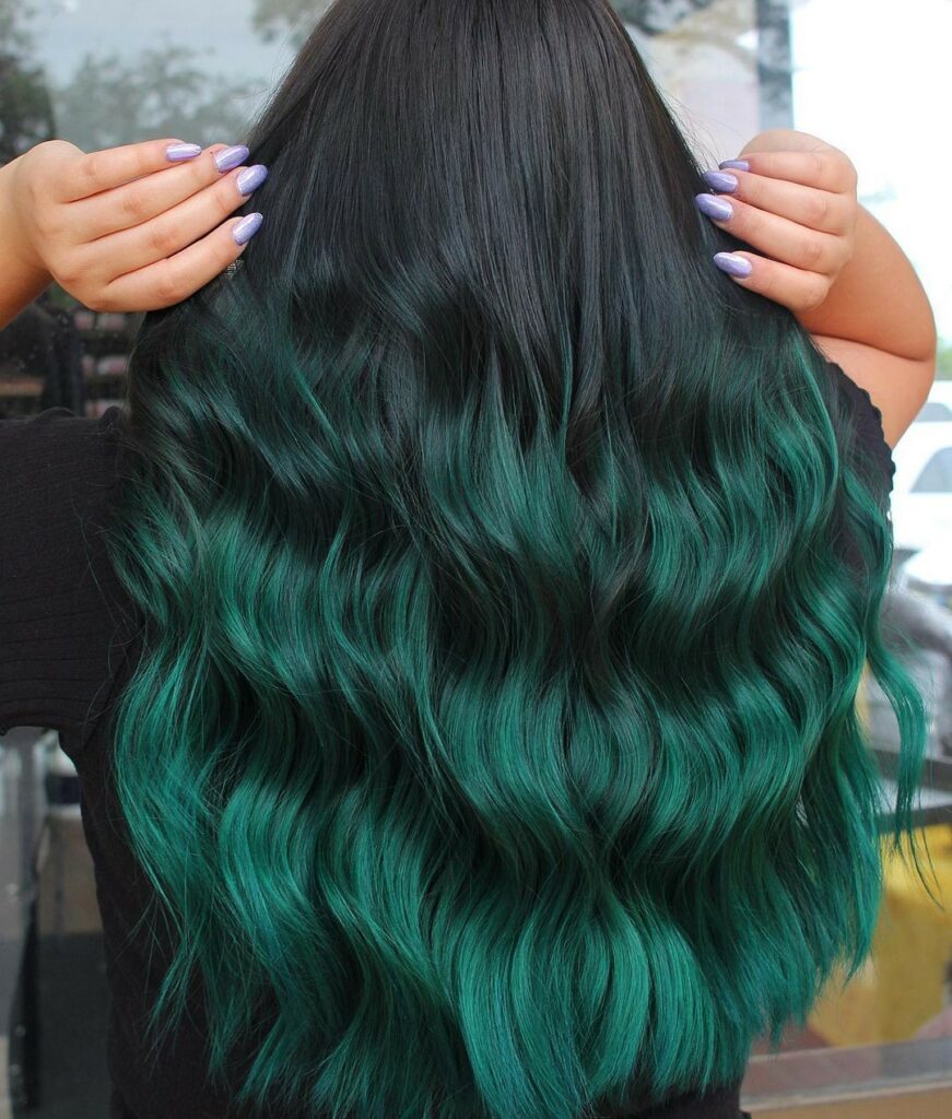Green Ombre Hair
