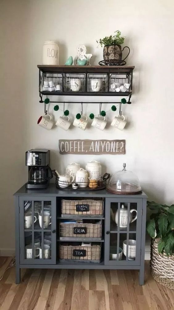 Coffee Bar Ideas for small spaces - coffee corner ideas for any room in your home